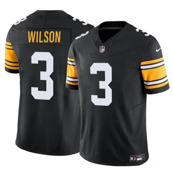Mens Youths Kids Womens 3 Russell Wilson Black Vapor Limited Stitched Jersey